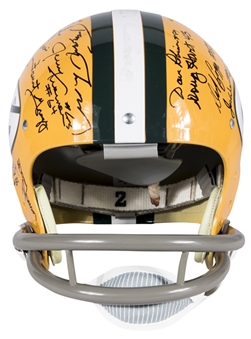 Green Bay Packers Multi Signed TK Suspension Replica Helmet With 28 Signatures (JSA)
